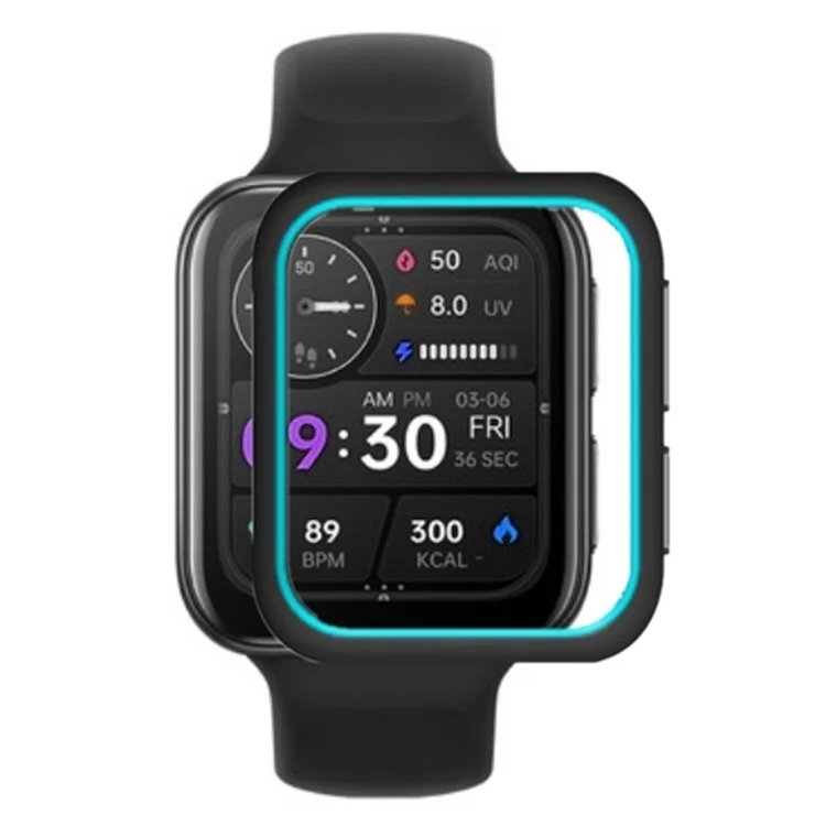 For Oppo Watch 2 46mm / Watch 46mm TPU Protective Case Watch Bumper Shell - Black+Blue