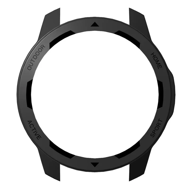For Xiaomi Watch S1 Active / Watch Color 2 Protective Cover Hard PC Watch Case Hollow Frame - Black