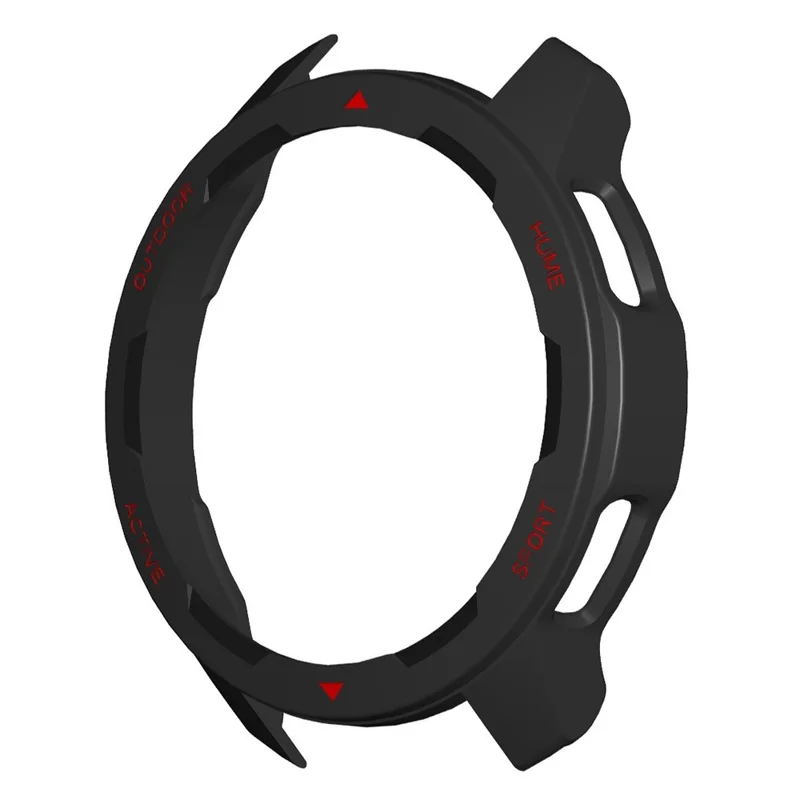 For Xiaomi Watch S1 Active / Watch Color 2 Protective Cover Hard PC Watch Case Hollow Frame - Black+Red