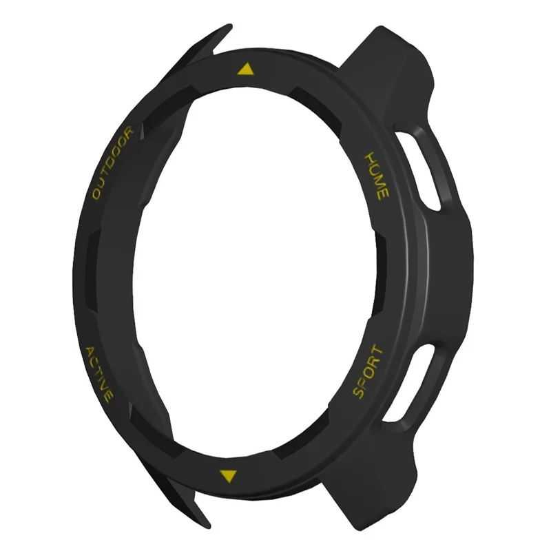For Xiaomi Watch S1 Active / Watch Color 2 Protective Cover Hard PC Watch Case Hollow Frame - Black+Yellow