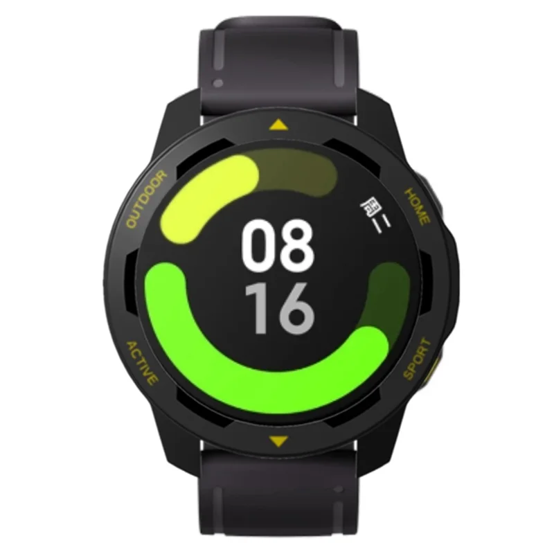 For Xiaomi Watch S1 Active / Watch Color 2 Protective Cover Hard PC Watch Case Hollow Frame - Black+Yellow