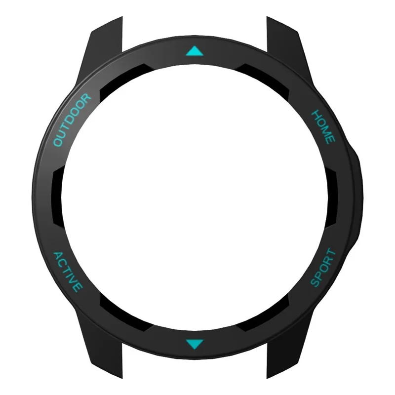 For Xiaomi Watch S1 Active / Watch Color 2 Protective Cover Hard PC Watch Case Hollow Frame - Black+Blue