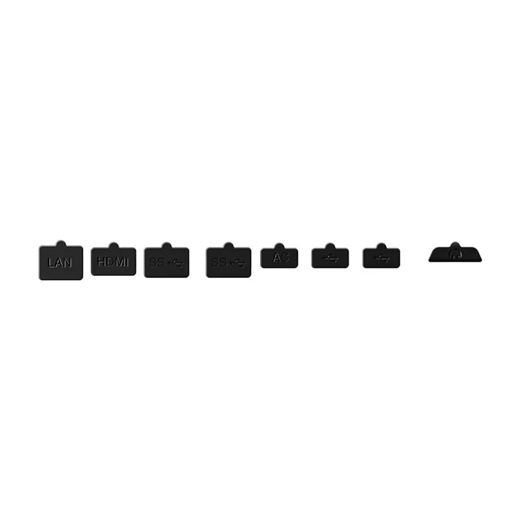 AL-P5231 For PS5 / PS5 Slim Game Console Silicone Dust Plugs + Dust-proof Net Set