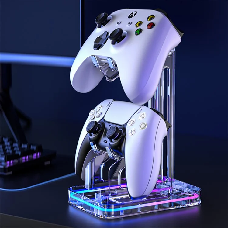AOLION AL-XB2313 Para PS4 / PS5 / Xbox Consola de doble capa Soporte para controlador de juegos con 2 puertos USB