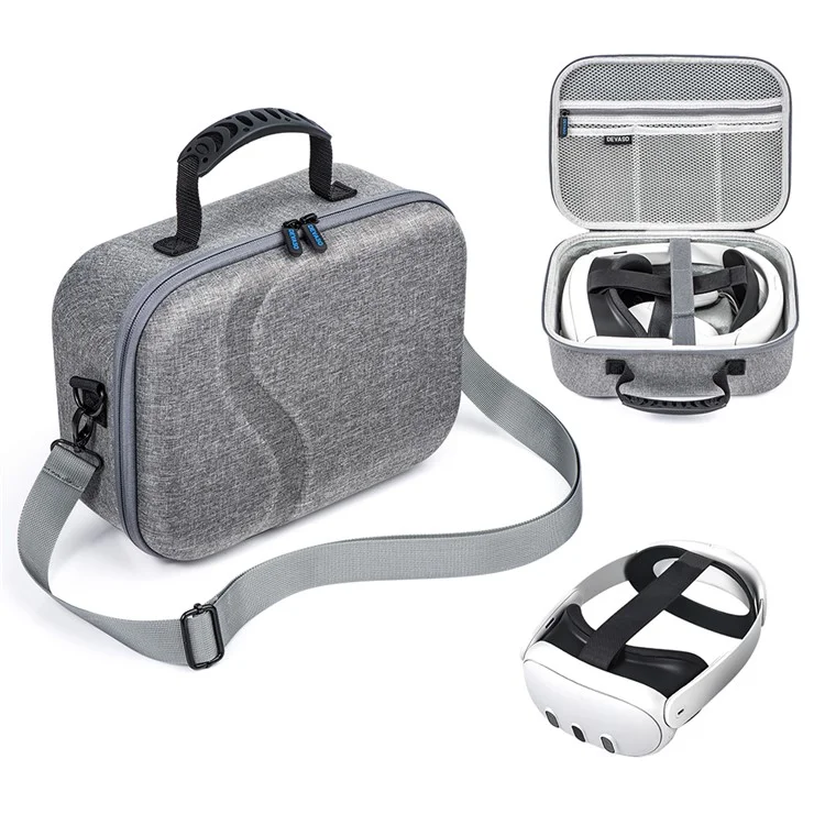 Versão Atualizada de Devaso Para Meta Quest 3 VR Glasses Bolsa de Armazenamento Nylon Caixa de Transporte Com Alça de Ombro