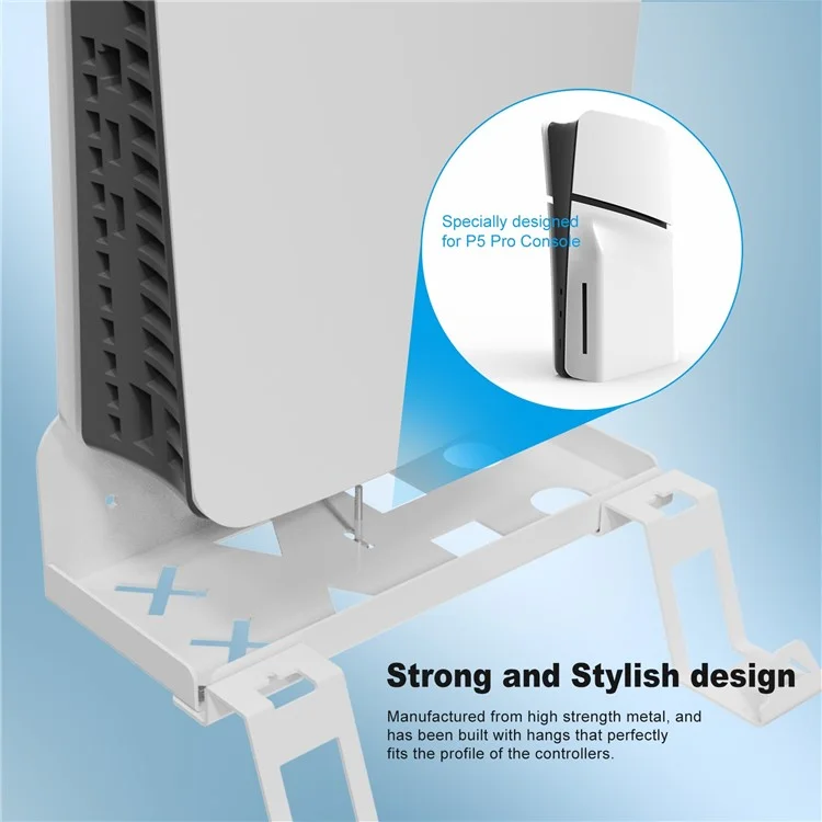 JYS P5177 para PlayStation PS5 Slim Wall Mount Bracket Carregador de Controle Aéreo Suporte de Fone de Ouvido