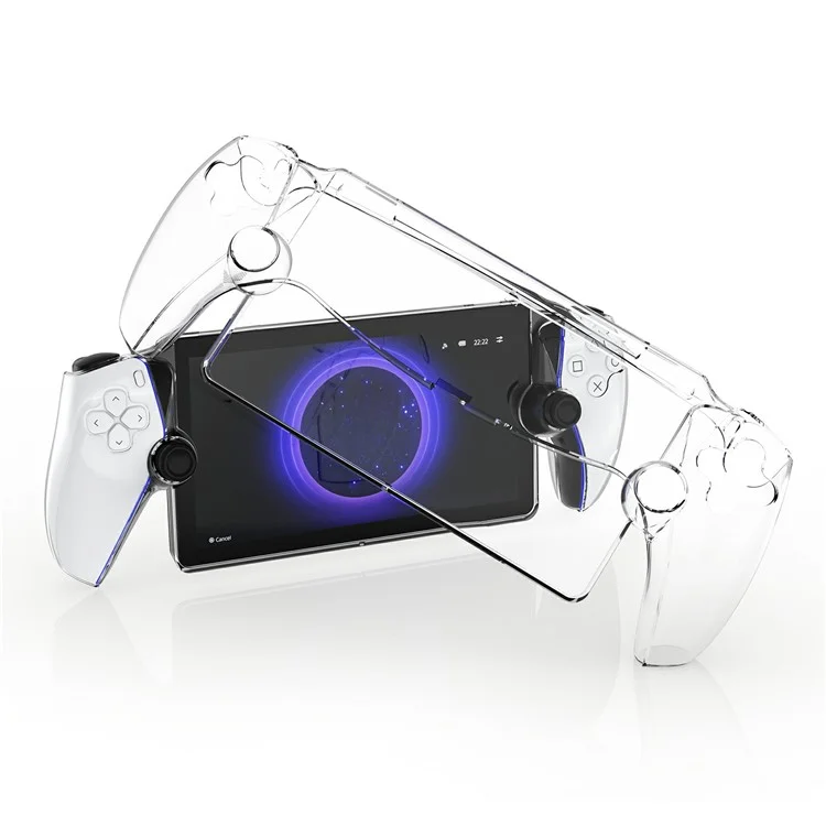 JYS P5187 per controller di gioco PS5 Portal, custodia protettiva per PC anti-graffio cristallo trasparente