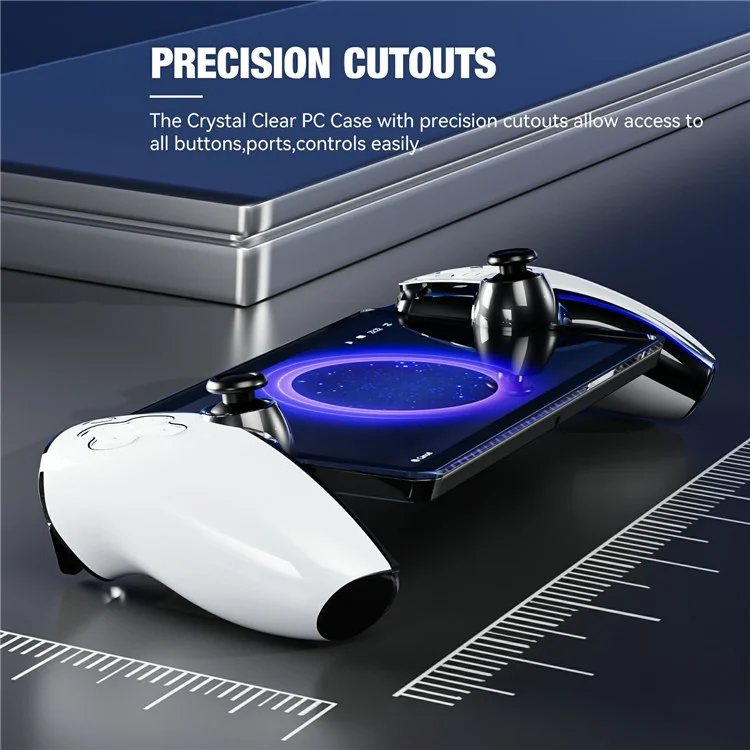 JYS P5187 per controller di gioco PS5 Portal, custodia protettiva per PC anti-graffio cristallo trasparente