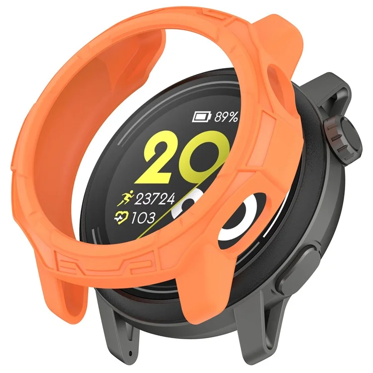 Для Coros Pace 3 Anti-collision TPU Watch Case Hollow Protective Frame - Оранжевый