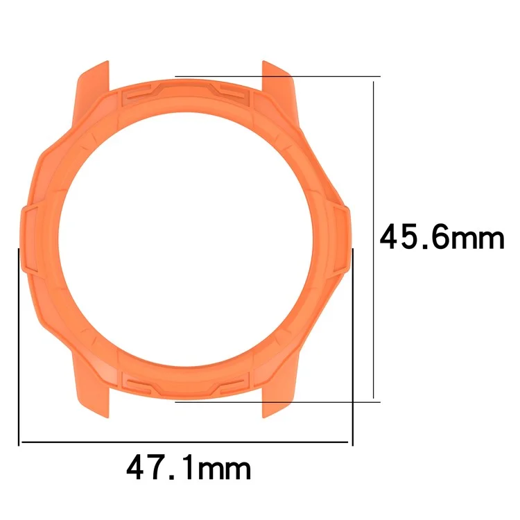 Для Coros Pace 3 Anti-collision TPU Watch Case Hollow Protective Frame - Оранжевый