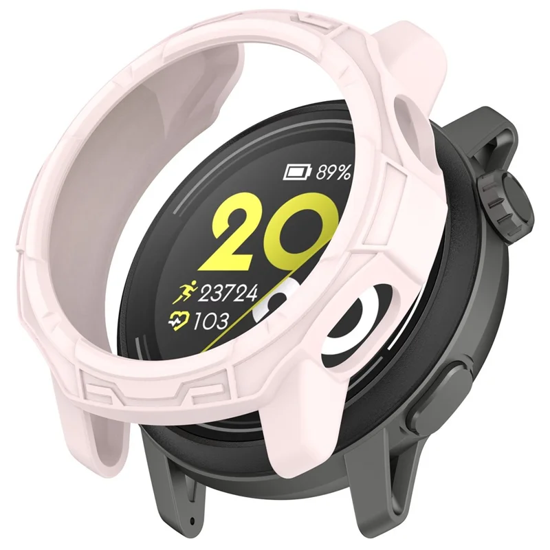 For Coros Pace 3 Anti-collision TPU Watch Case Hollow Protective Frame - Light Pink