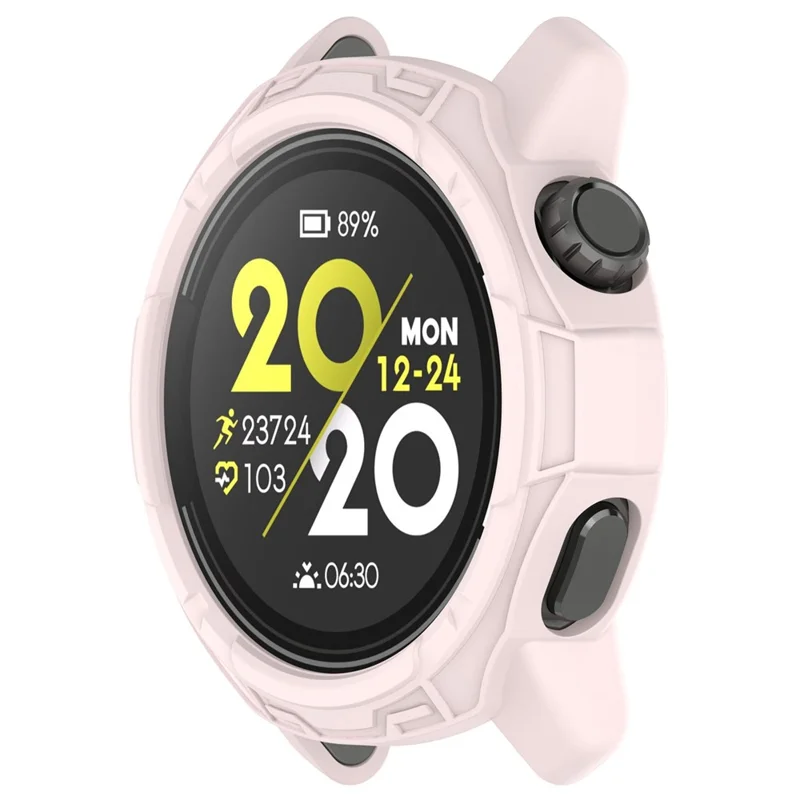 For Coros Pace 3 Anti-collision TPU Watch Case Hollow Protective Frame - Light Pink