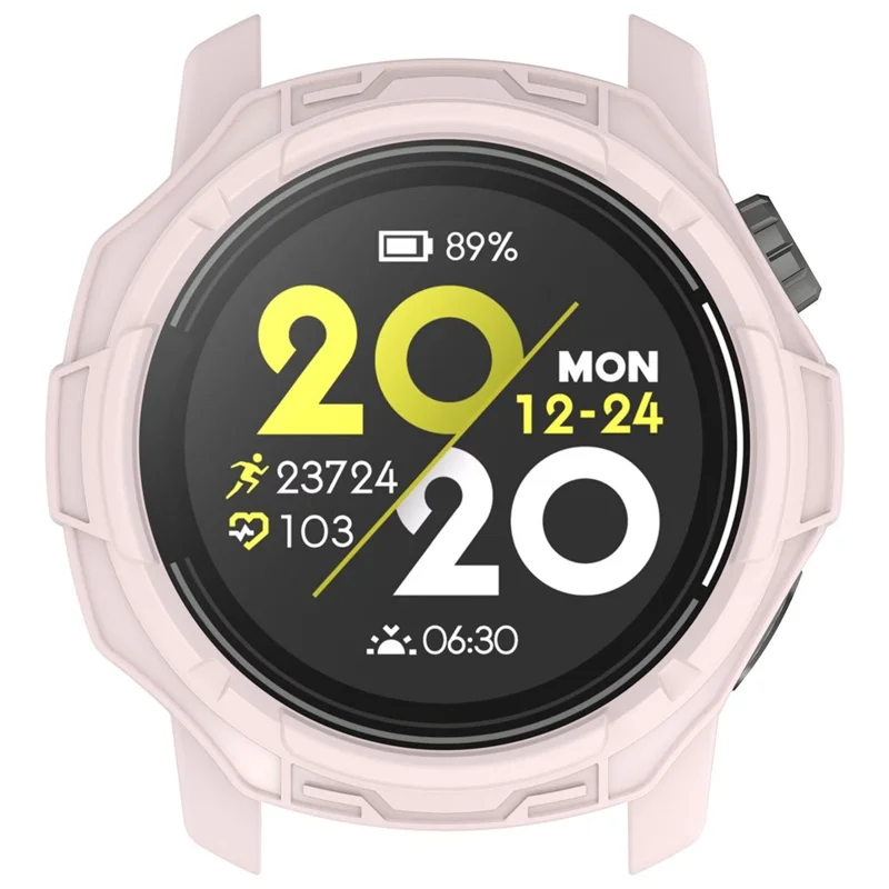 For Coros Pace 3 Anti-collision TPU Watch Case Hollow Protective Frame - Light Pink