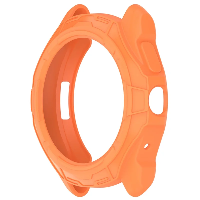 For TicWatch Pro 5 Shockproof TPU Watch Frame Case Half-Wrapped Smartwatch Protector - Orange
