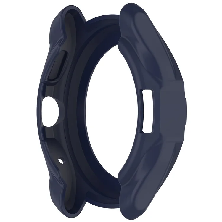 For TicWatch Pro 5 Shockproof TPU Watch Frame Case Half-Wrapped Smartwatch Protector - Midnight Blue