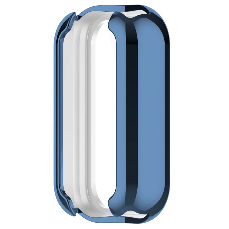 For Xiaomi Smart Band 8 Active / Redmi Band 2 TPU Watch Case Electroplating Frame Cover - Electroplating Blue