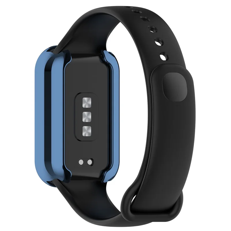 For Xiaomi Smart Band 8 Active / Redmi Band 2 TPU Watch Case Electroplating Frame Cover - Electroplating Blue