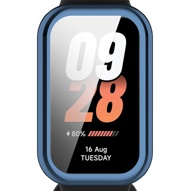 For Xiaomi Smart Band 8 Active / Redmi Band 2 TPU Watch Case Electroplating Frame Cover - Electroplating Blue