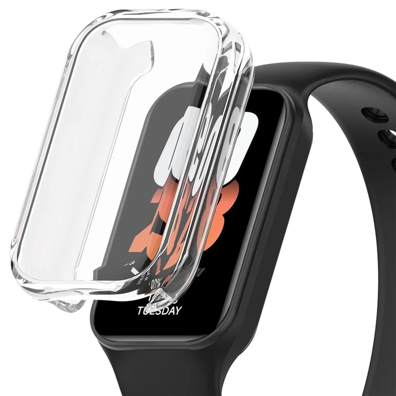 Für Xiaomi Smart Band 8 Active / Redmi Band 2 TPU Uhrgehäuse Komplettschutz - Transparent