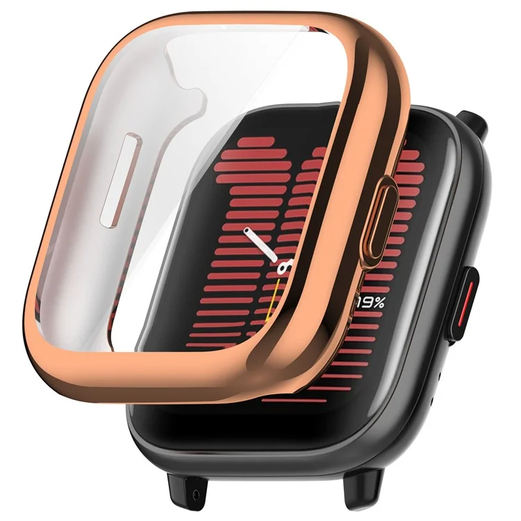 Watch Case for Huami Amazfit Active (A2211) Electroplating Frame TPU Cover - Electroplating Rose Gold