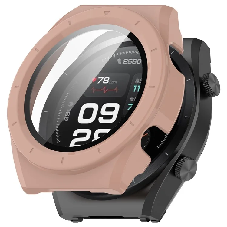 Protective Cover for Xiaomi Watch H1 Hard PC Watch Case with Tempered Glass Screen Protector - Pink