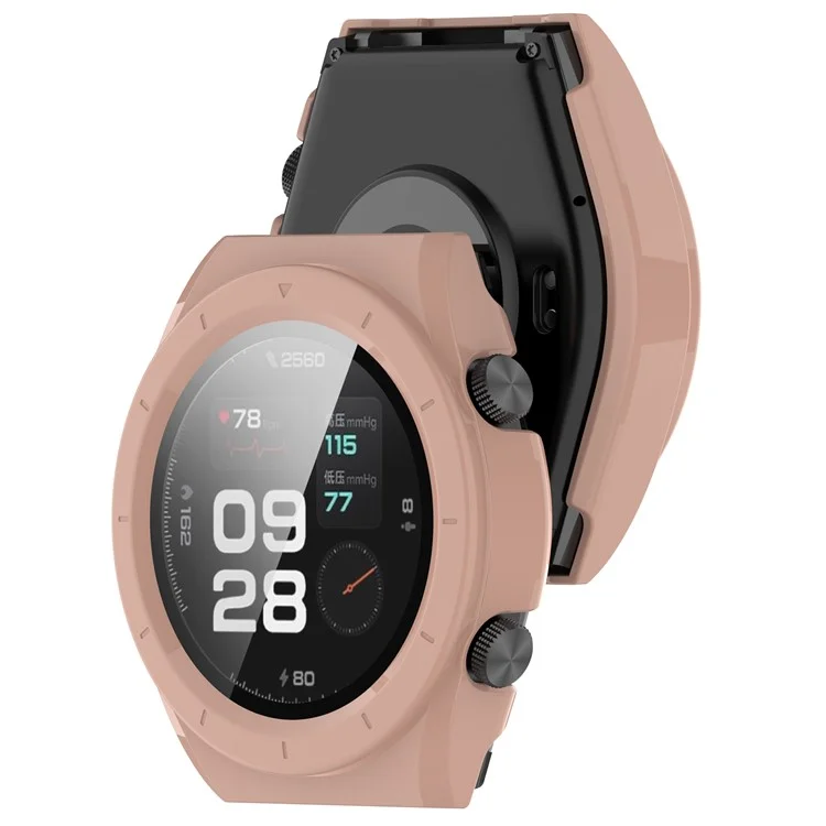 Protective Cover for Xiaomi Watch H1 Hard PC Watch Case with Tempered Glass Screen Protector - Pink