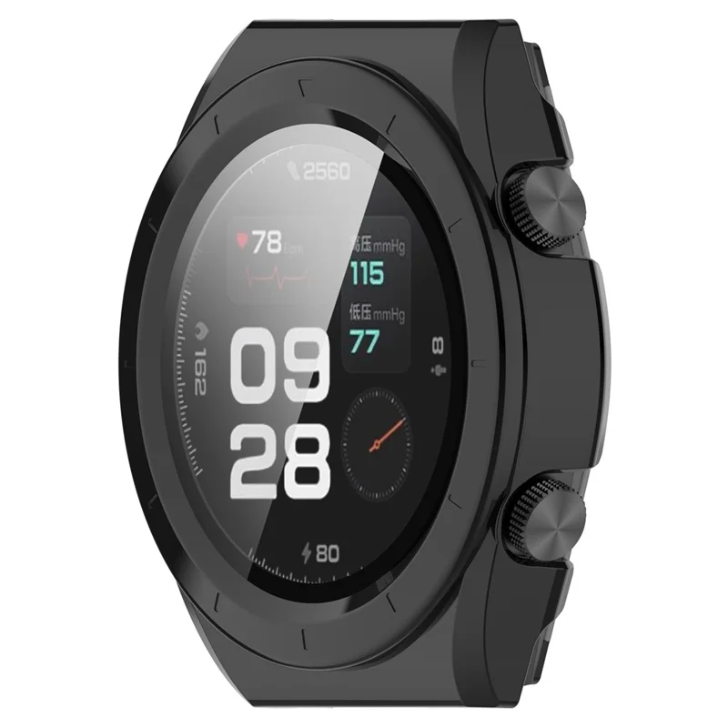 Protective Cover for Xiaomi Watch H1 Hard PC Watch Case with Tempered Glass Screen Protector - Black