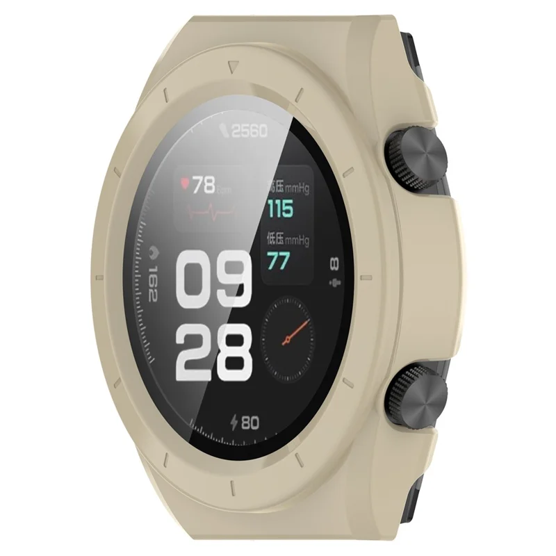 Protective Cover for Xiaomi Watch H1 Hard PC Watch Case with Tempered Glass Screen Protector - Ivory White