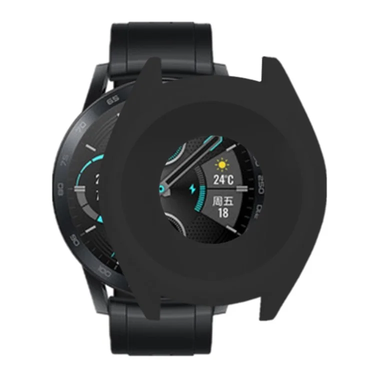 Für Huawei Watch GT 2 42mm 46mm / Honor Magic Watch 2 Schutzhülle Silikon Hollow Anti-Scratch Watch Cover - Schwarz