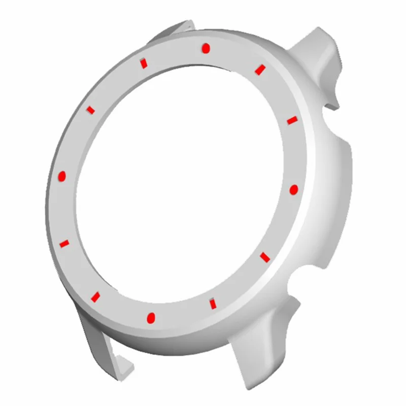 Per Huami Amazfit GTR 47mm Anti-collision PC Watch Case Dual Color Design Protective Frame - Bianco+Rosso