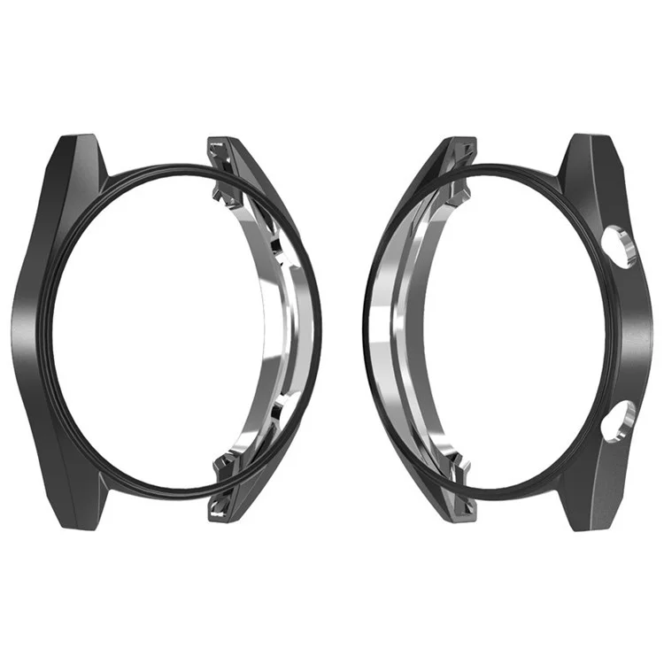 Huawei Watch GT / Watch GT 2 46mm / Watch GT 2 42mm Watch Case TPU Elektroplattierung Rahmen Schutz - Schwarz