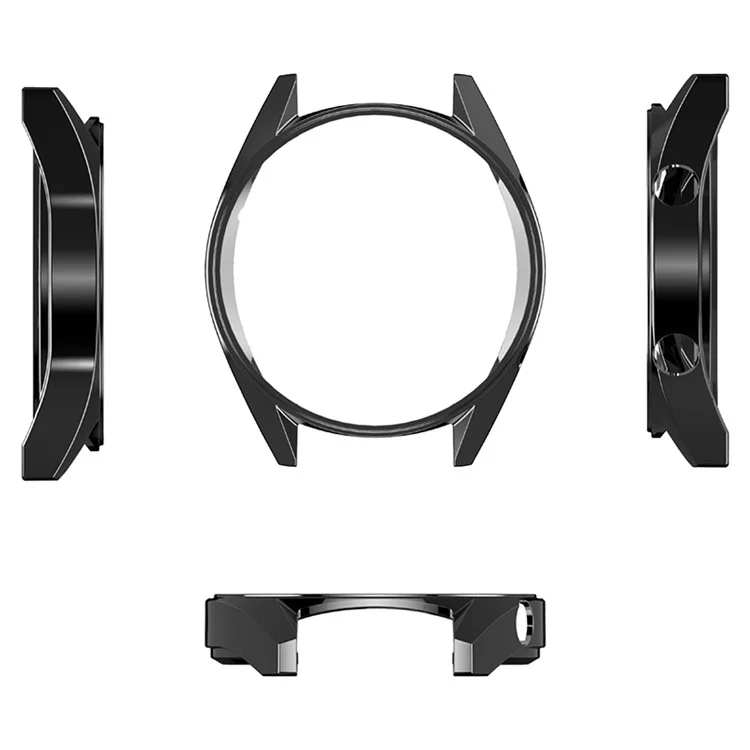 Huawei Watch GT / Watch GT 2 46mm / Watch GT 2 42mm Watch Case TPU Elektroplattierung Rahmen Schutz - Schwarz