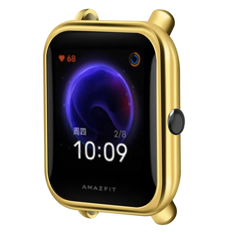 For Huami Amazfit Bip / Amazfit Bip U / Amazfit Bip Pop Case TPU Electroplating Watch Frame Cover - Gold