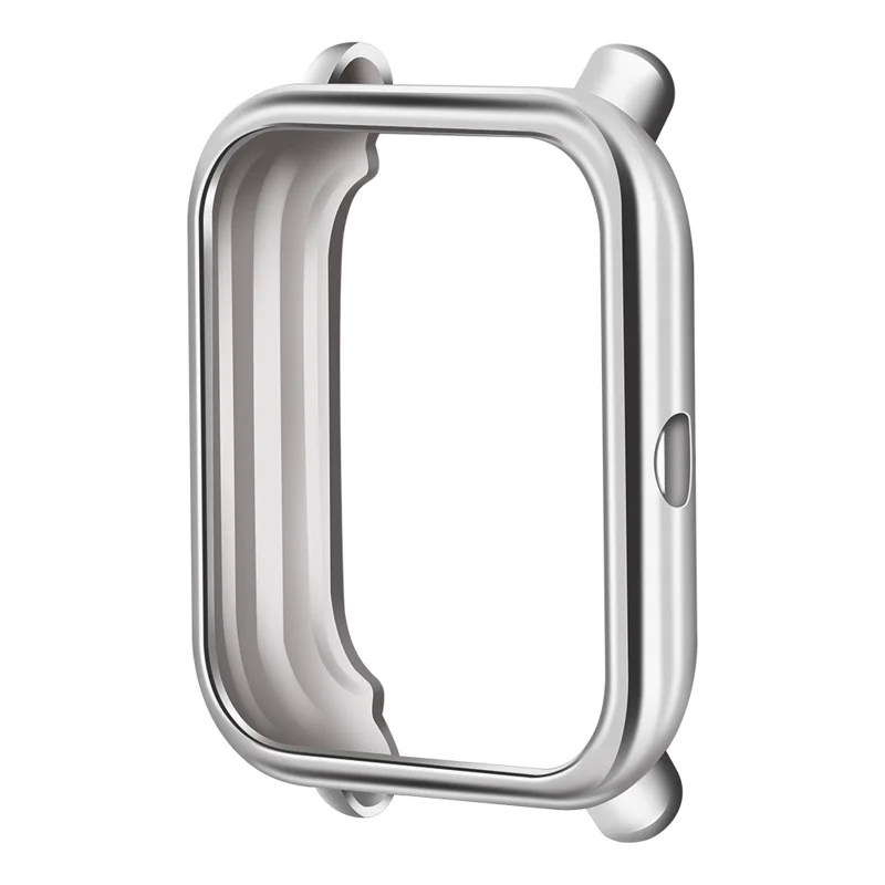 For Huami Amazfit Bip / Amazfit Bip U / Amazfit Bip Pop Case TPU Electroplating Watch Frame Cover - Silver