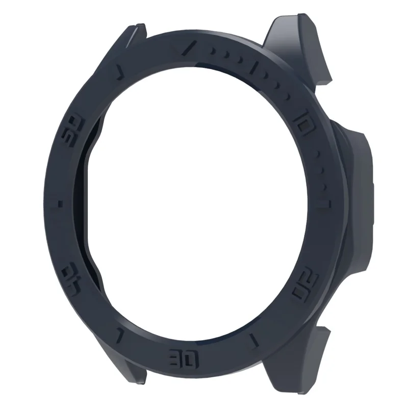 For Huawei Watch GT 4 46mm Protective Case Hard PC Hollow Frame Watch Cover with Dial Plate - Navy Blue