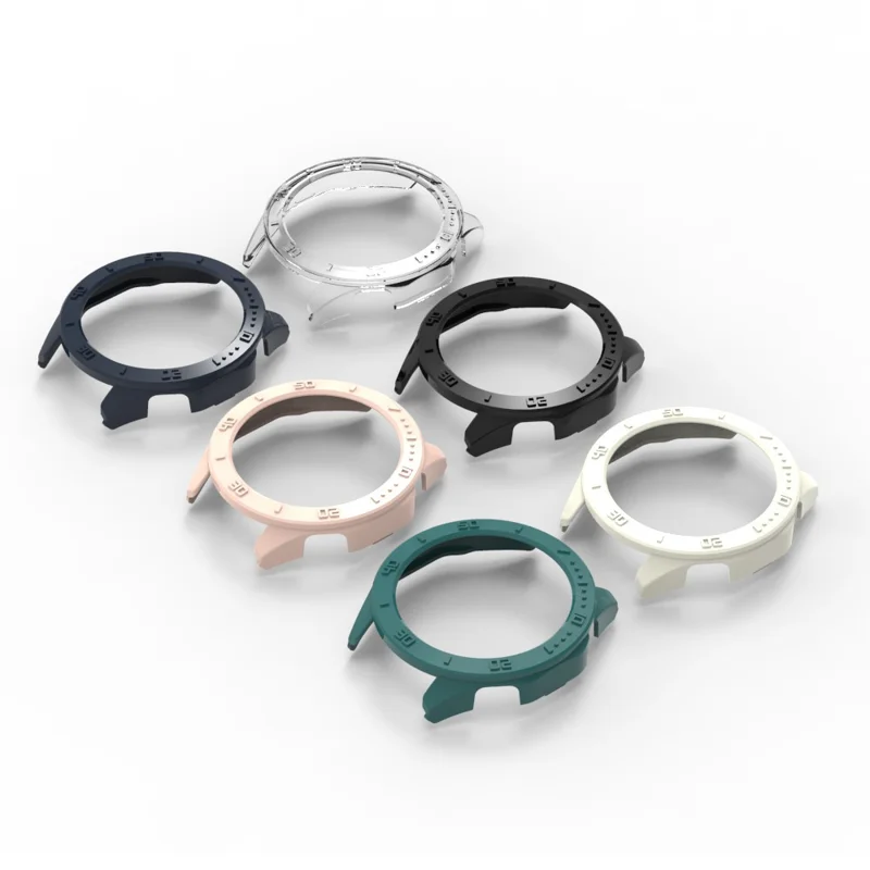 For Huawei Watch GT 4 46mm Protective Case Hard PC Hollow Frame Watch Cover with Dial Plate - Navy Blue