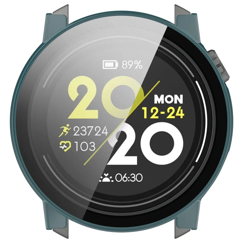 Para el Coros Pace 3 Funda Protectora Dura de PC Cubierta de Reloj con Protector de Pantalla de Vidrio Templado - Pine Needle Green