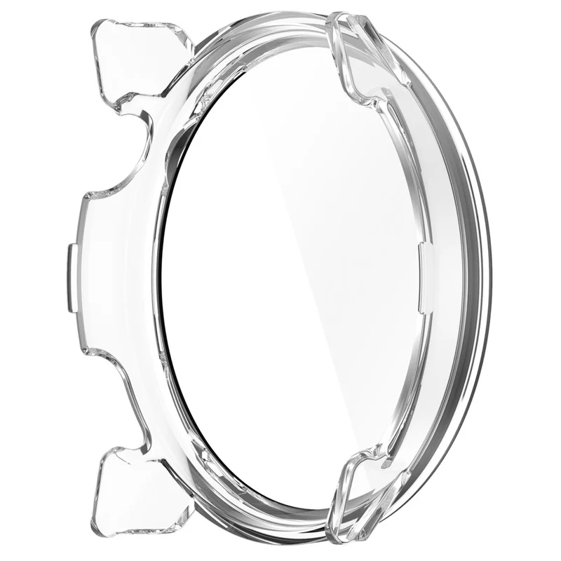 For Coros Pace 3 Protective Case Hard PC Watch Cover with Tempered Glass Screen Protector - Transparent White