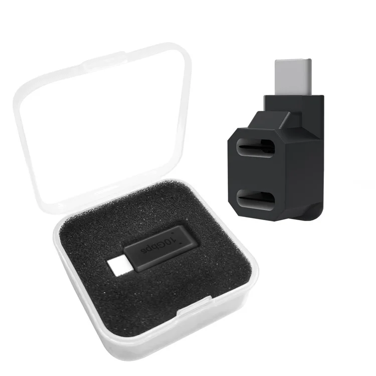 JYS JYS-SD019 10Gbps Type-C Male zu Dual Female Power Data Transmission Adapter Splitter Angled Converter