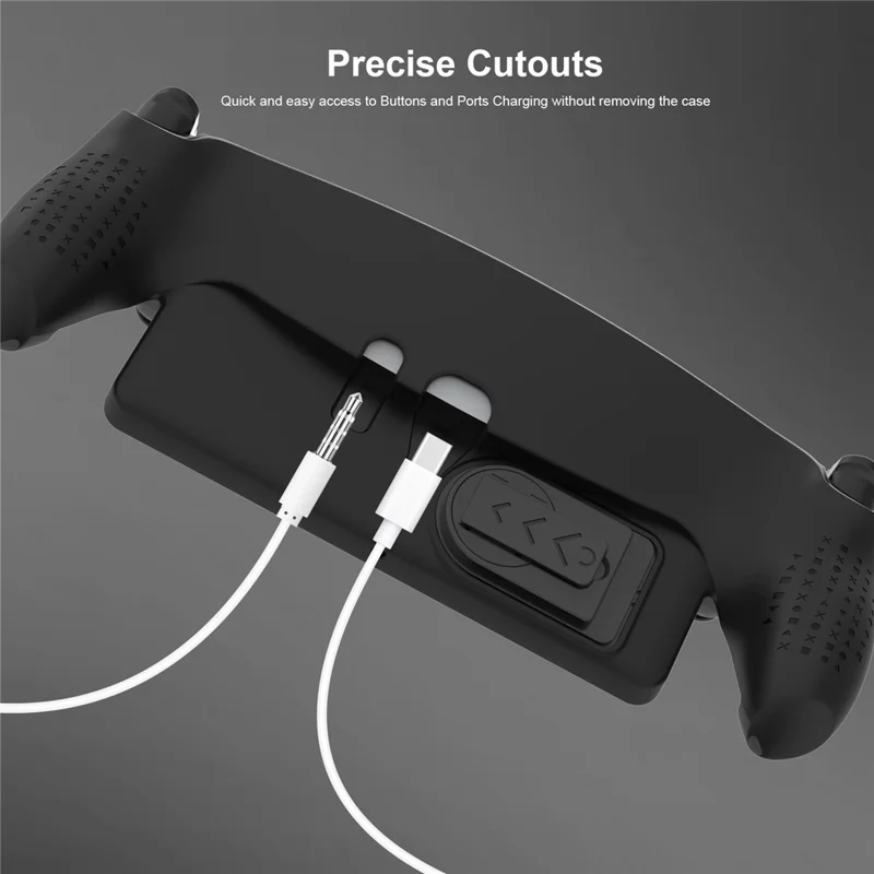 JYS JYS-P5191 Para PS5 Portal TPU Protective Case Game Console Anti-drop Shell with Kickstand - Preto