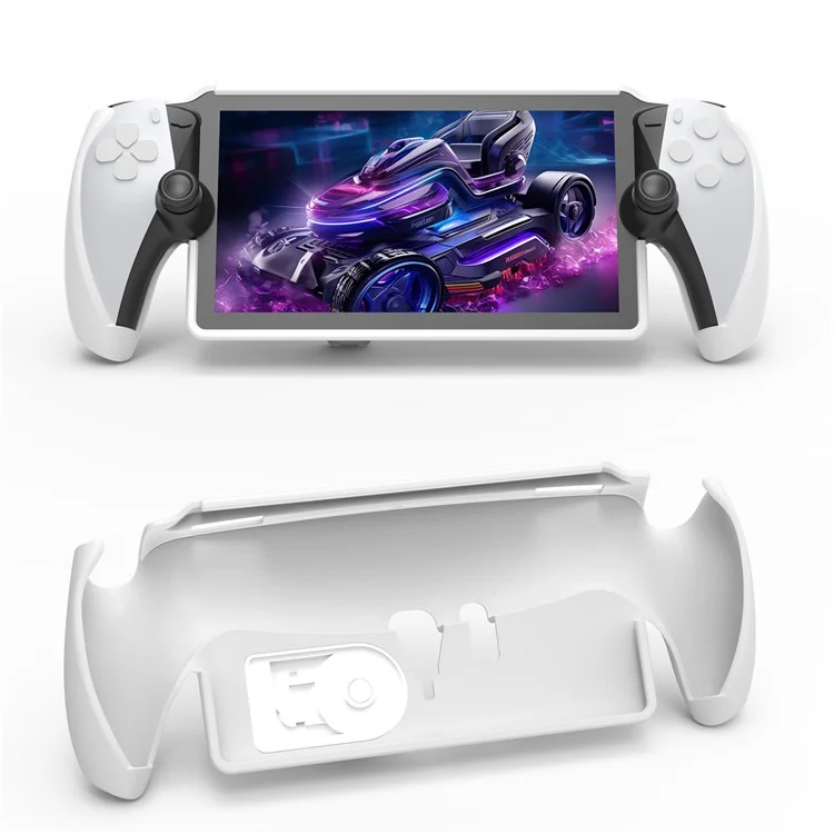 JYS JYS-P5191 For PS5 Portal TPU Protective Case Game Console Anti-drop Shell with Kickstand - White