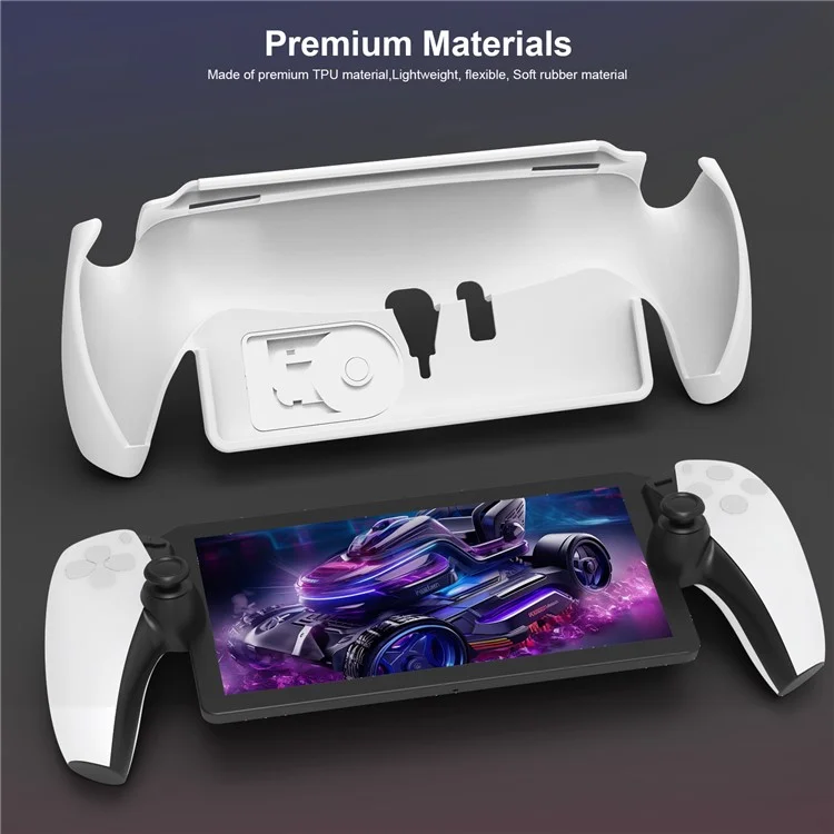 JYS JYS-P5191 For PS5 Portal TPU Protective Case Game Console Anti-drop Shell with Kickstand - White