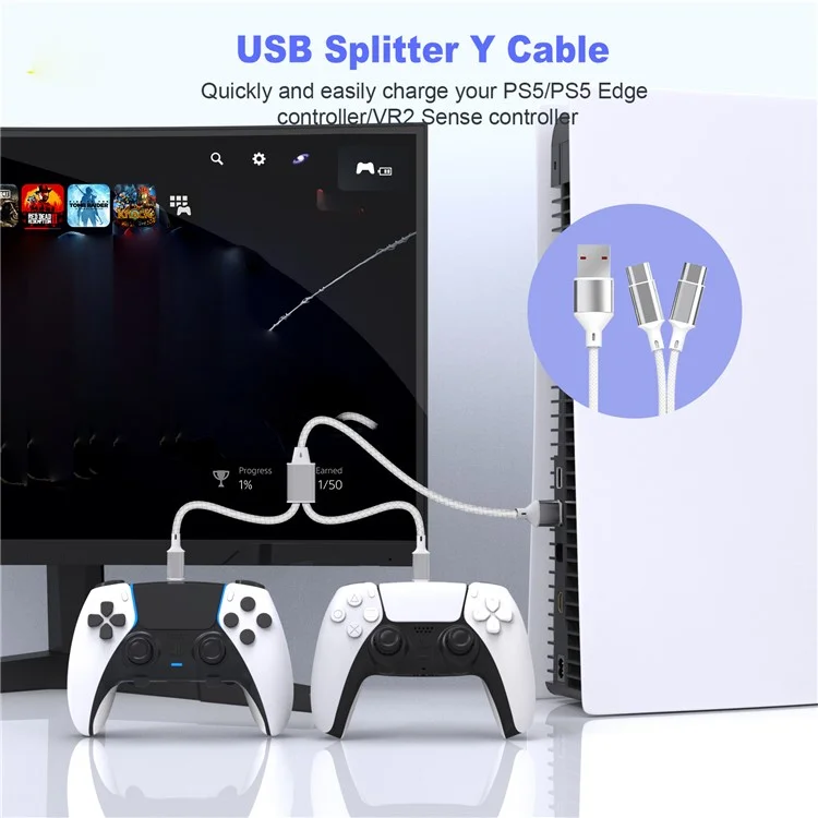 JYS JYS-P5170 Für PS VR2 Wandhalterung Eisenaufbewahrungsständer VR-Headset Controller Rack mit Ladekabel
