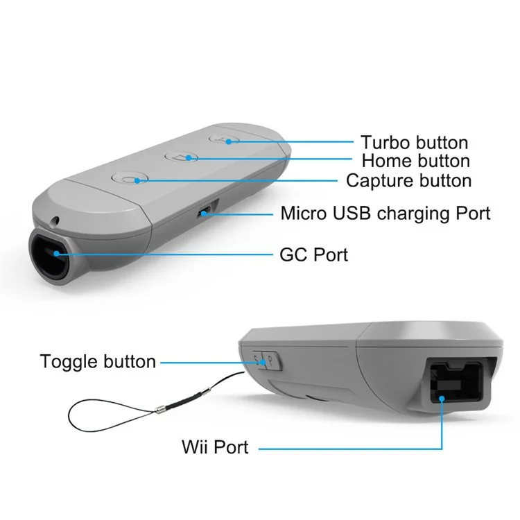 JYS JYS-NS166 GC Wireless Controller Adapter Compatible with Nintendo Switch / PC, Game Controller Converter con Vibrazione, Funzione Turbo Screenshot