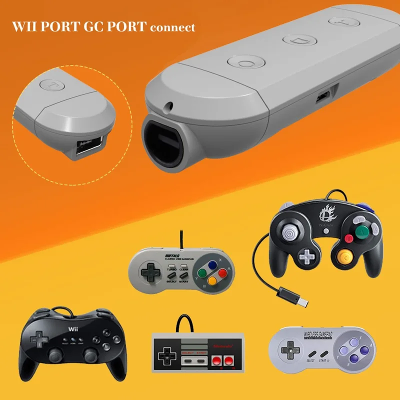 JYS JYS-NS166 GC Wireless Controller Adapter Compatible with Nintendo Switch / PC, Game Controller Converter con Vibrazione, Funzione Turbo Screenshot