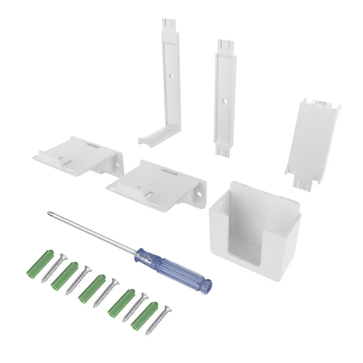 JYS JYS-P5125 Para PS5 / PS4 / Xbox / Nintendo Switch Soporte de Pared ABS Estante de Almacenamiento de Auriculares y Gamepad - Blanco