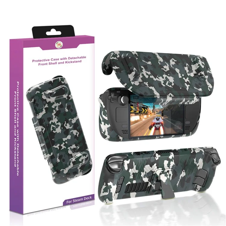 JYS For Steam Deck Game Console Protective Case with Bracket Heat Dissipation Shockproof Shell