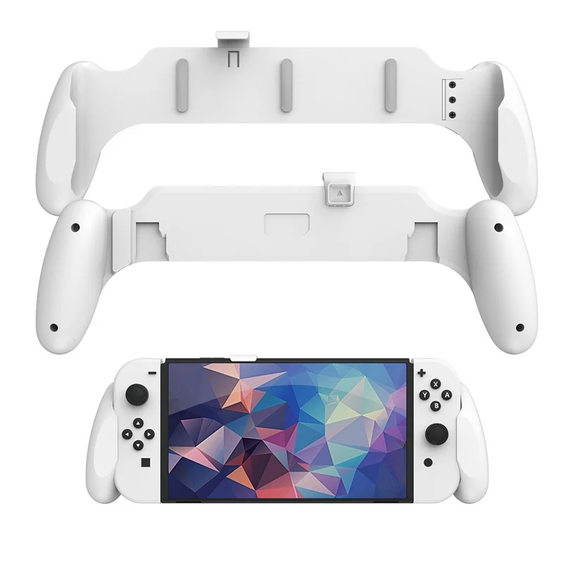 JYS JYS-NS229 para Nintendo Switch / Funda Nintendo Switch OLED Agarre portátil Consola de juegos PC Soporte de manija - Blanco
