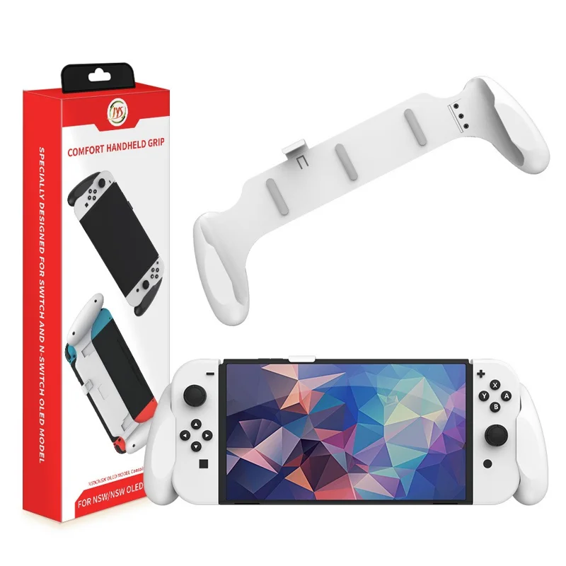 JYS JYS-NS229 para Nintendo Switch / Funda Nintendo Switch OLED Agarre portátil Consola de juegos PC Soporte de manija - Blanco