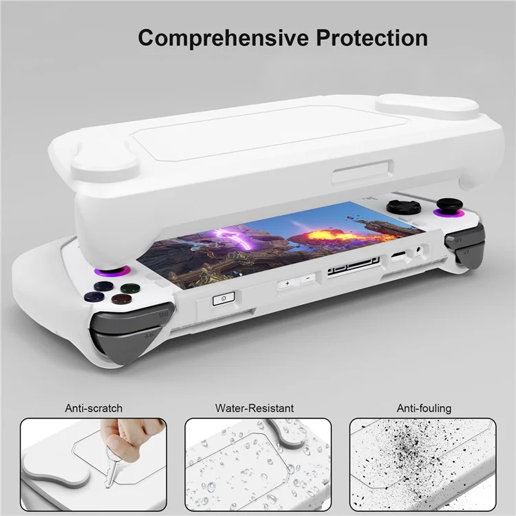 JYS JYS-RA005 For ASUS ROG Ally Game Console Heat Dissipation Protective Shell TPU Case with Kickstand - Purple